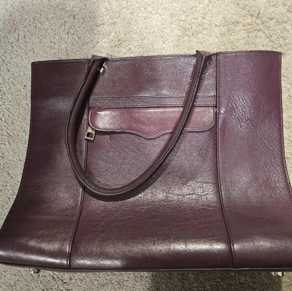 Rebecca Minkoff Purple Leather Tote Bag